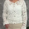 شومیز مکرومه کتی ساحل سفید
