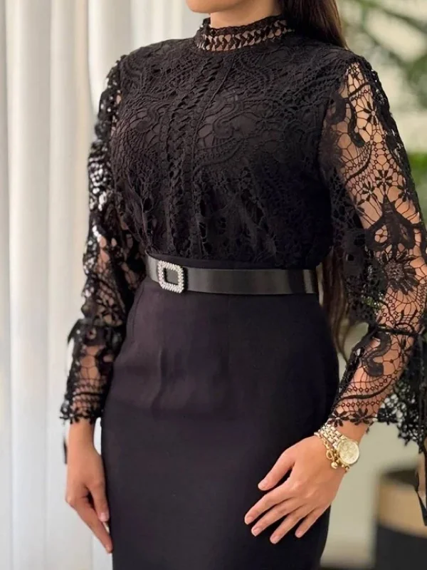 شومیز پرنسسی تمام گیپور