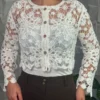 مکرومه کت طناز سفید